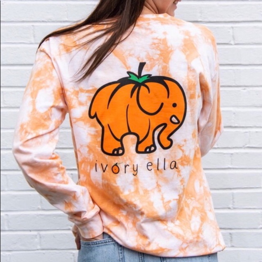Ivory Ella Orange Tie Dye Pumpkin XL - Halloween!